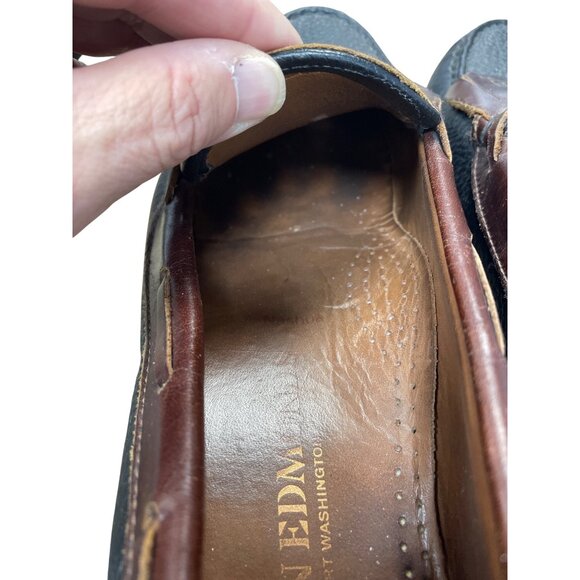 Allen Edmonds mens brown leather tassled slip loafers sz 10.5D SKU 9604 main image 9
